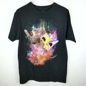Sponge Bob Riding A Kitten sz. M
